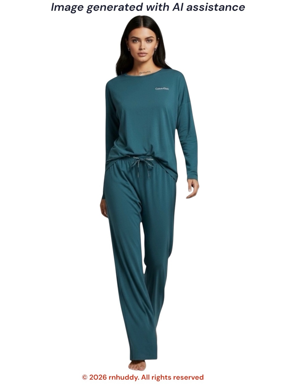 Calvin Klein XL green long sleeve & pants PJ set